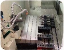 Machine à tourner le tour CNC à lit incliné de type gang FANUC Sj-46p