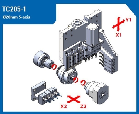 5 Axis Technology TC205 Spindle type suisse tour CNC avec service après-vente