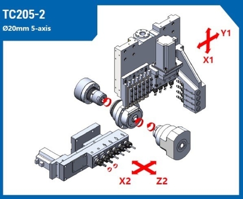 5 Axis Technology TC205 Spindle type suisse tour CNC avec service après-vente